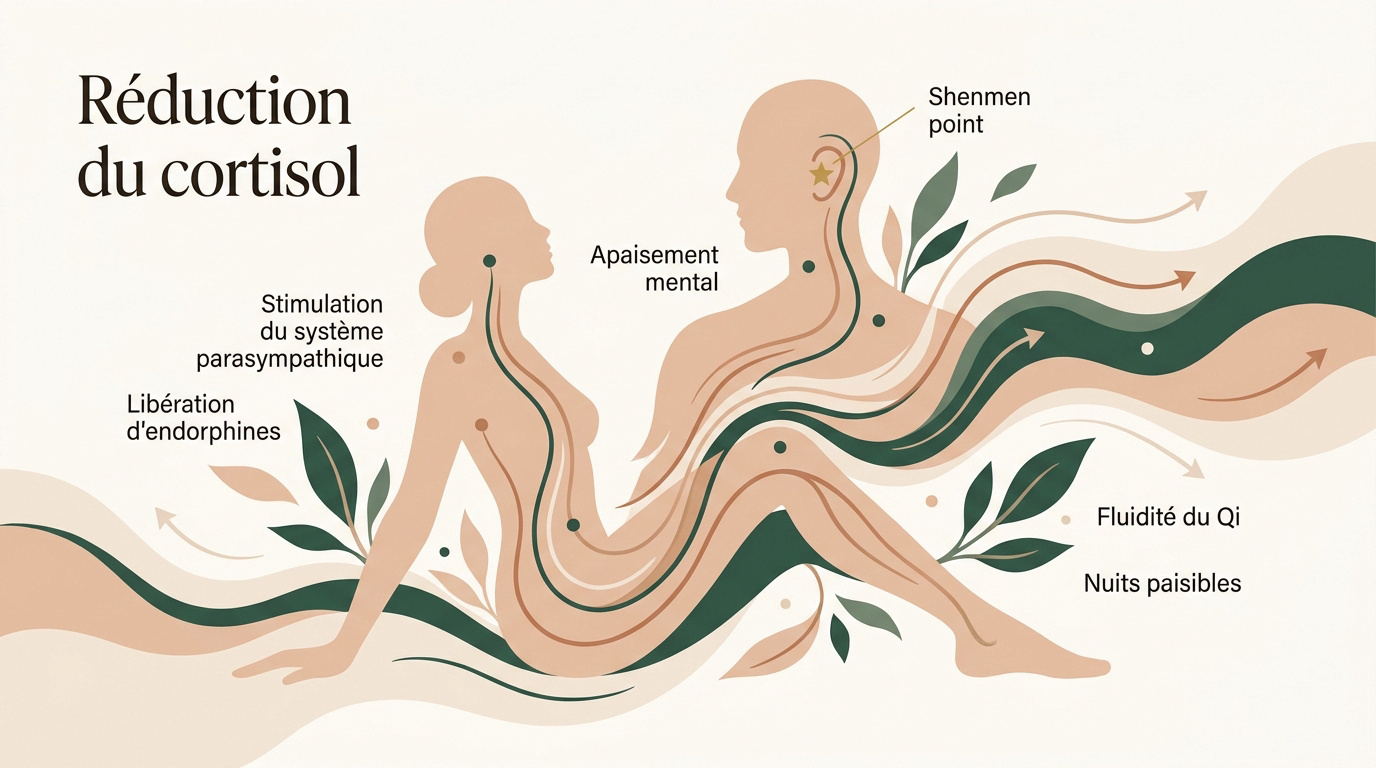 Équilibre énergétique et réduction du stress par l'acupuncture