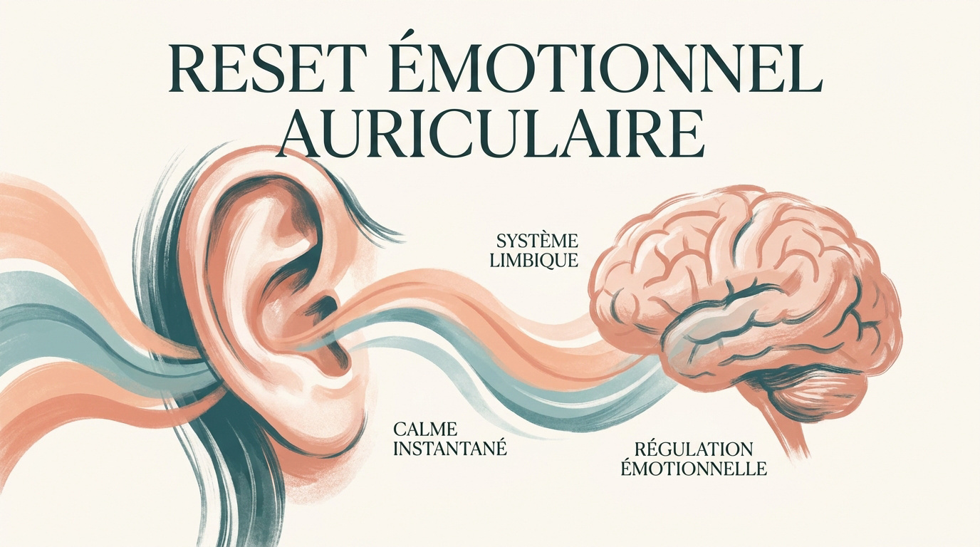 Connexion neurologique entre l'oreille et le cerveau pour le reset émotionnel